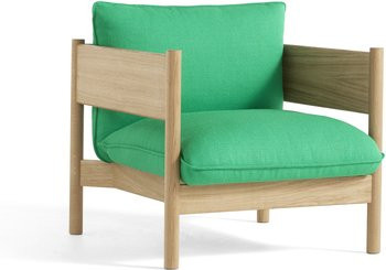HAY Arbour Club Sessel in Green mit Holzgestell und inklusive Kissen - Bild 1
