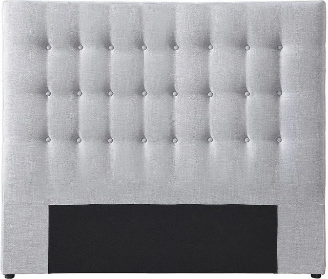 Vente-unique Bettkopfteil Francesco Polsterteil in Lichtgrau Breite: 184,5 cm - Bild 1