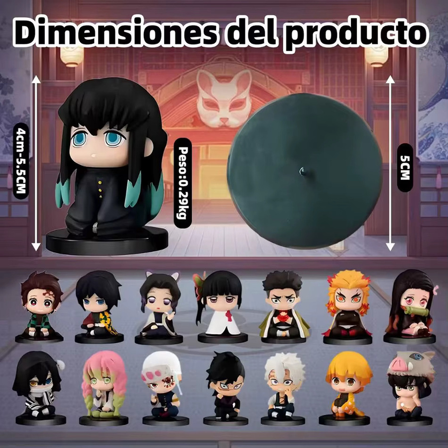 Bandai Demon Slayer Anime Q-Version Geisterpuppen, Actionfiguren, 15-teiliges Set - Bild 2