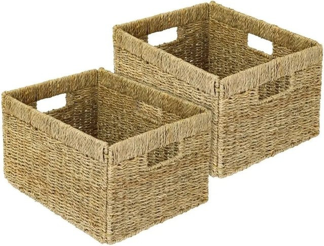 HMF Aufbewahrungskorb Billy aus handgeflochtenem Seegras in Beige, B/T/H: 35 x 25 x 20 cm - Bild 1