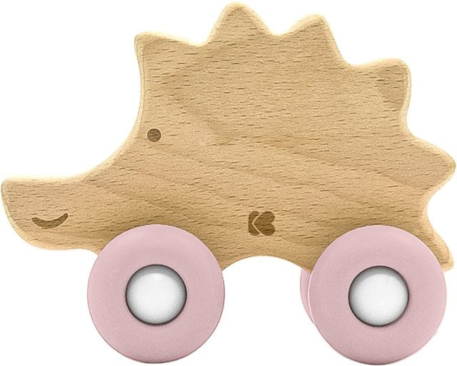 Kikkaboo Igel Beißring Holzspielzeug mit Silikonbeißring rosa - Bild 1
