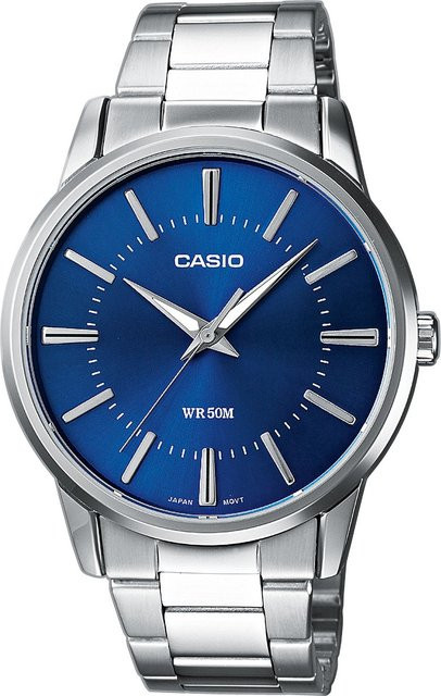 Casio Armbanduhr, Quarz, Edelstahl, Blau, 40 mm, Herren - Bild 1