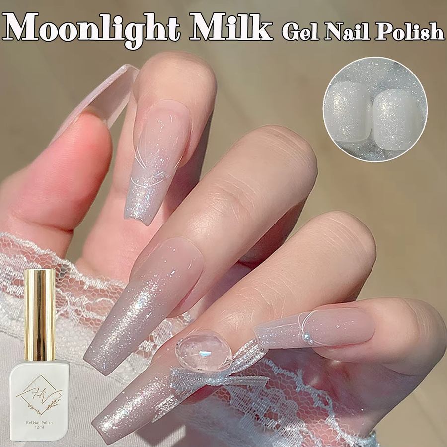MISS SHAKA Nagellack Gel, Milchweiß, Glänzend, 12 ml - Bild 2