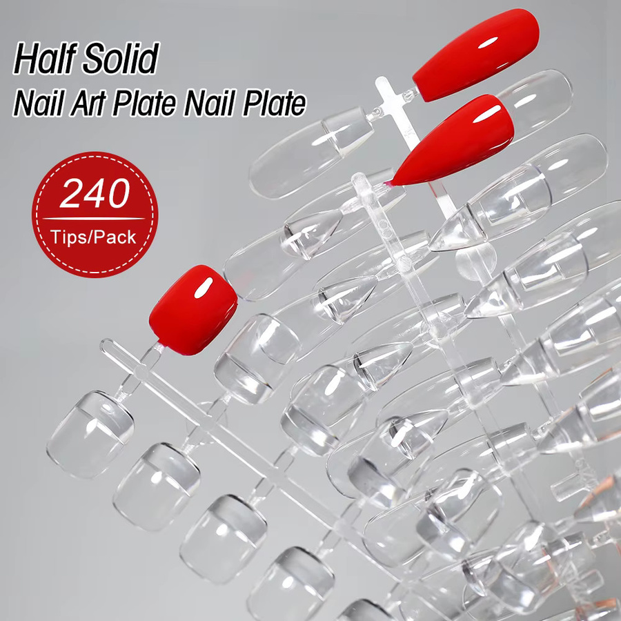 Clou Beaute Nagelverlängerung Acryl-Nägel-Set, Mandelform, 240 Stück, glänzend - Bild 2