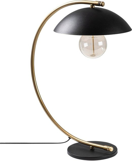 Opviq Tischleuchte aus Metall in Schwarz und Gold, E27, B/H/T: 43 x 55 x 26 cm - Bild 1