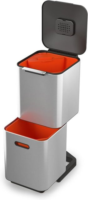 Joseph Joseph IntelligentWaste Totem Compact 40 Mülltrennsystem mit Sensor in Silber aus Edelstahl - Bild 1