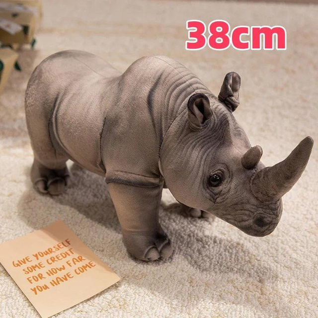Yiran toy Nashorn Flusspferd Plüschtier, Stofftier, Grau - Bild 1