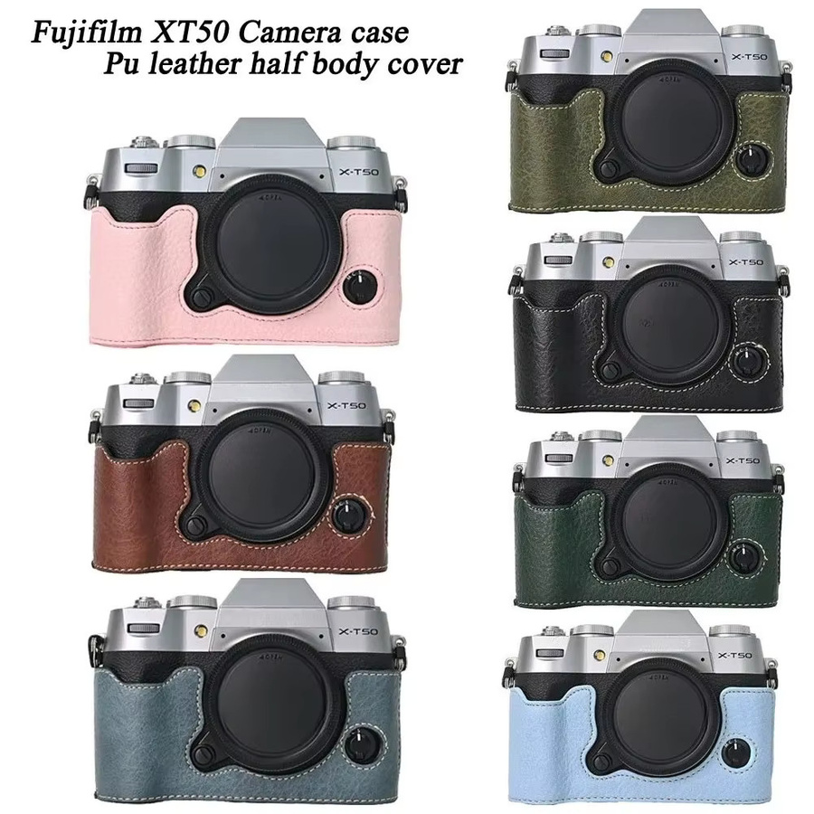 Fujifilm XT50 Kameratasche aus PU Leder in Braun inklusive gehärteter Schutzfolie - Bild 2