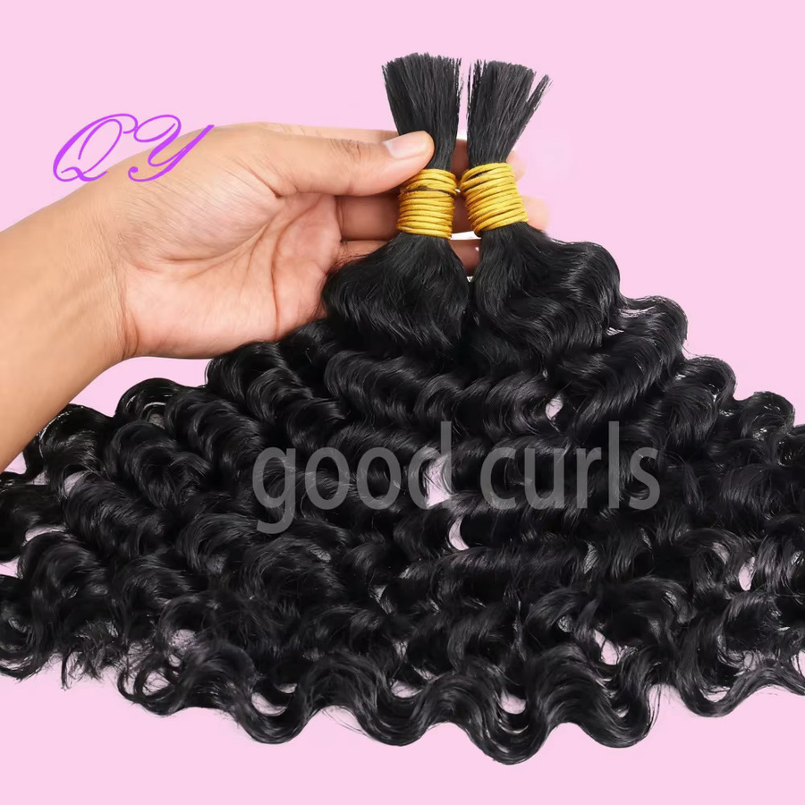 IQRYR WIG Haarverlängerung, 24 Zoll, schwarz, tief gewellt, Damen - Bild 3