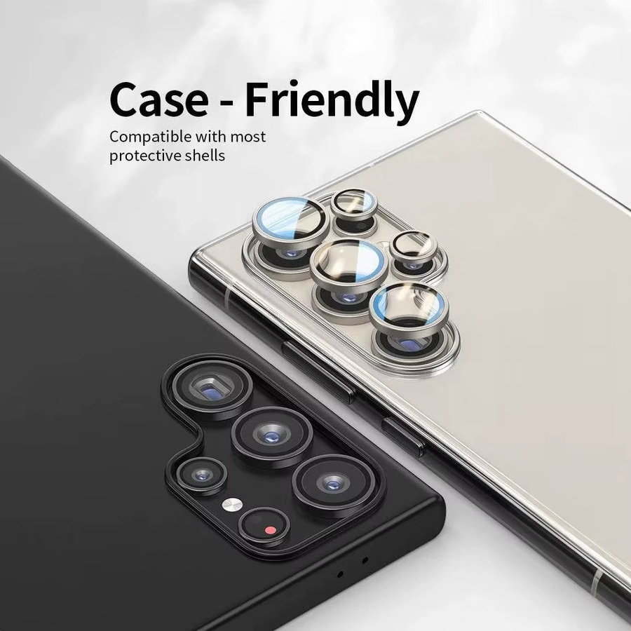 Samsung Kamera-Schutzring mit Objektiv-Abdeckung für Galaxy S25 S24 Plus S23 Ultra in Silber - Bild 4
