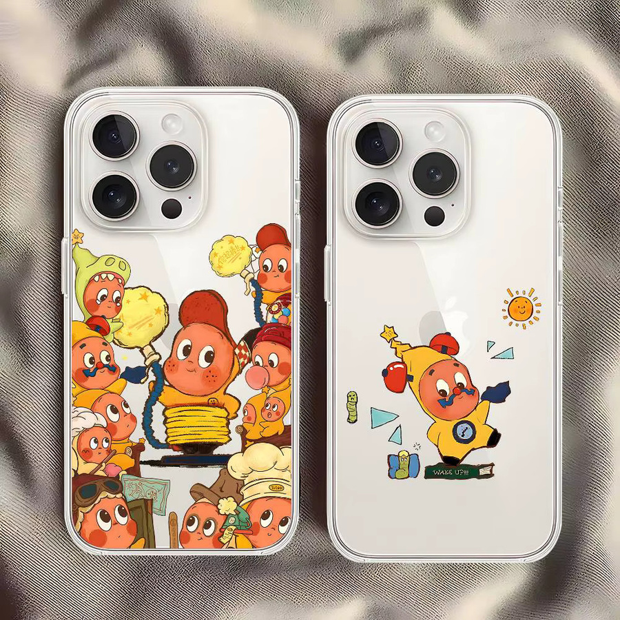 Kawaii T-Twinkle stoßfeste und transparente Handyhülle für iPhone 17, 16, 15, 14, 13, 12, 11 Pro Max in Transparent - Bild 3