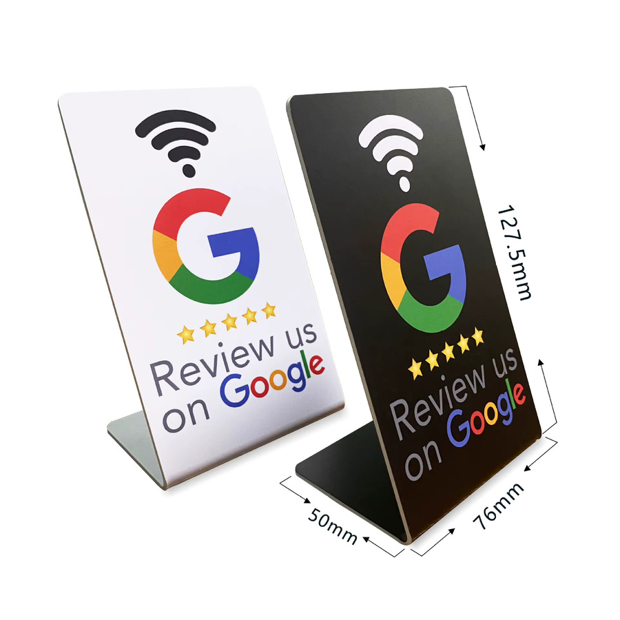 Tap The NFC Stand Google NFC Review Card für Restaurants in Weiß und Multicolour - Bild 3