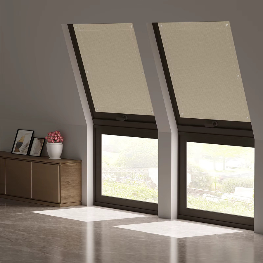 WOLTU Thermo-Dachfenster-Rollo zur Verdunkelung und als Sonnenschutz, Beige, ohne Bohren mit Saugnäpfen - Bild 2