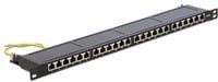 Delock Patchpanel 24 Port Cat.6 in Schwarz, 0,5 HE - Bild 1