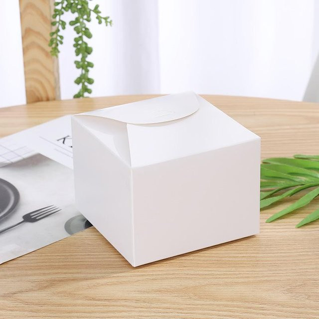 WTEMPO Geschenkboxen aus Papier, 30 Stück, Weiß, B/T/H: 9 x 9 x 6 cm - Bild 1