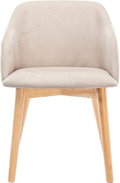 Vente-unique Stuhl Jelisa in Creme mit Stoffbezug, Breite: 54 cm, Tiefe: 54 cm, Höhe: 54 cm - Bild 1