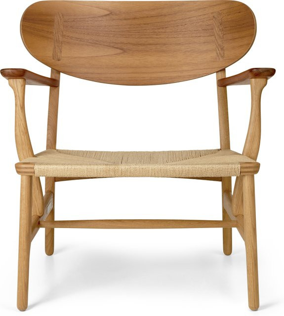 Carl Hansen & Søn CH22 Sessel mit Armlehnen in Braun aus Massivholz und Papierkordel - Bild 1