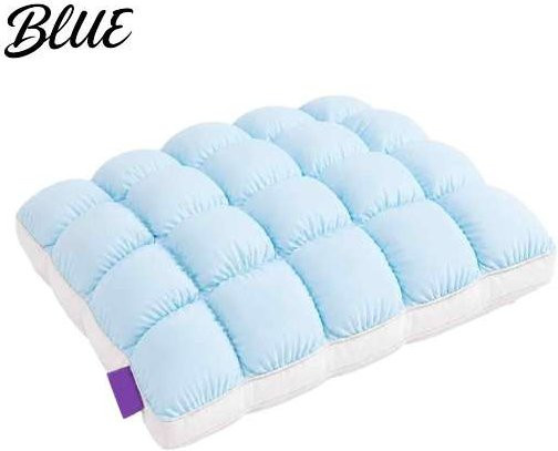 Mellow Puff Wolkenkissen aus Eis-Seide in Hellblau für optimalen Schlafkomfort und Rückenunterstützung - Bild 1
