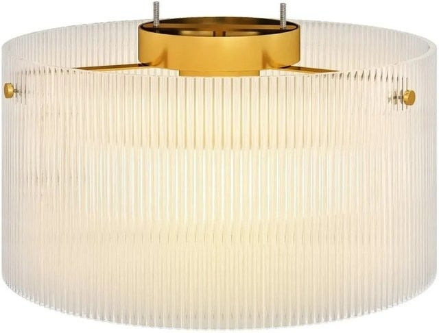 HOMCOM Deckenlampe modern in Transparent mit E27 Fassung, Durchmesser: 40 cm, Höhe: 16,5 cm - Bild 1