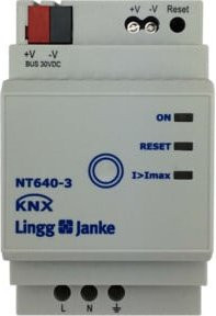 Lingg & Janke KNX Spannungsversorgung NT640-3 in Grau, 640mA, 3TE - Bild 1
