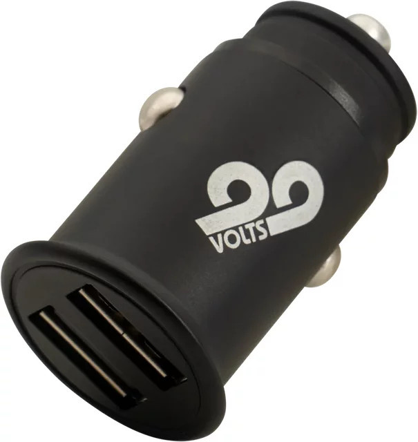 99VOLTS Autoladegerät mit zwei USB-A Anschlüssen in Schwarz - Bild 1