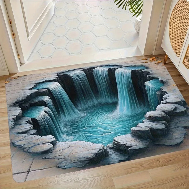 VIKAMA Fußmatte mit 2D optischer Täuschung, rutschfest und schmutzabweisend, wetterfest, mehrfarbig, B/T: 60 x 40 cm - Bild 1