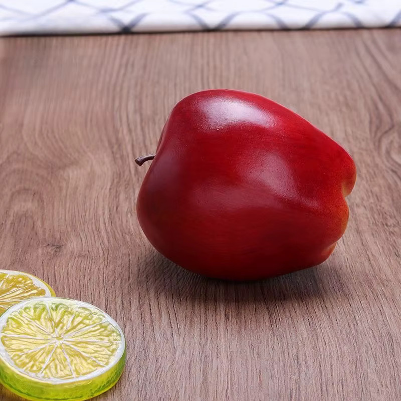 Wusmart Künstliche Äpfel in Rot, 5 Stück, Dekoration für Fotografie und Tischdeko, B/H: 8 x 9,5 cm - Bild 4