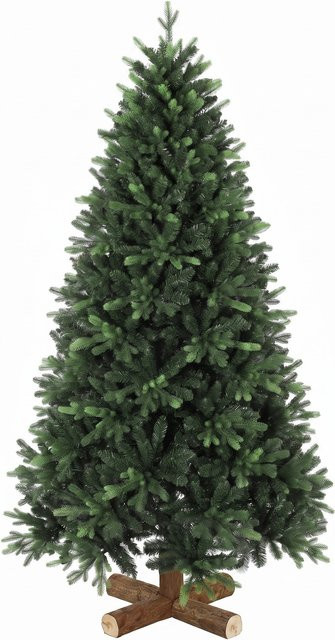 HOMCOM Weihnachtsbaum künstlich Grün, 180 cm Höhe, Christbaum mit 2419 Spitzen und Tannenholzständer mit Klappsystem - Bild 1