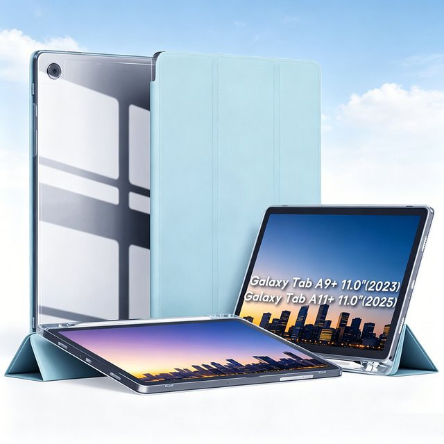 Transparente Schutzhülle mit Stifthalter für Samsung Galaxy Tab A8 A9 A11 Plus S6 Lite S7 S8 S9 FE Lite - Bild 1
