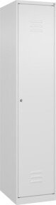 C+P Spind Classic PLUS Garderobenschrank mit 1 Abteil in Weiß, ausgestattet mit Zylinderschloss, Kleiderstange und Regalböden, H x B x T: 185 x 40 x 50 cm - Bild 1