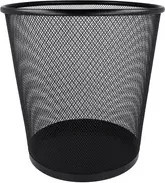Westcott Papierkorb Mesh aus Metall in Schwarz, B/T/H: 22,0 x 27,0 x 26,0 cm - Bild 1