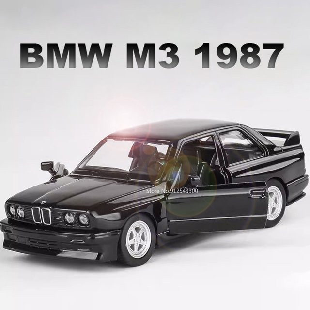 MAKEDA BMW M3 1987, Spielzeugautomodell, Maßstab 1:36, Metall, zurückziehbar - Bild 1