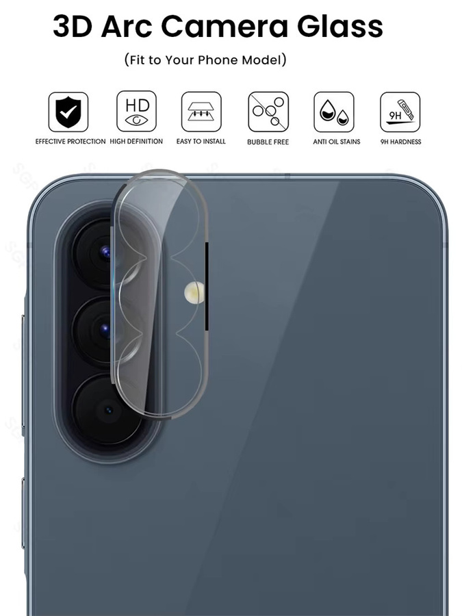 Samsung Galaxy A57 A37 5G 2026 3D gebogene Kameramodul-Schutzfolie aus gehärtetem Glas in Transparent - Bild 7