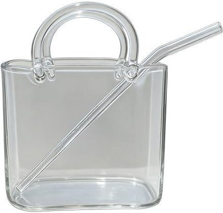 Olin Handtaschenform Glasbecher in Weiß, 750 ml kreativer Tumbler für Saft, Cocktail oder Eiskaffee - Bild 1