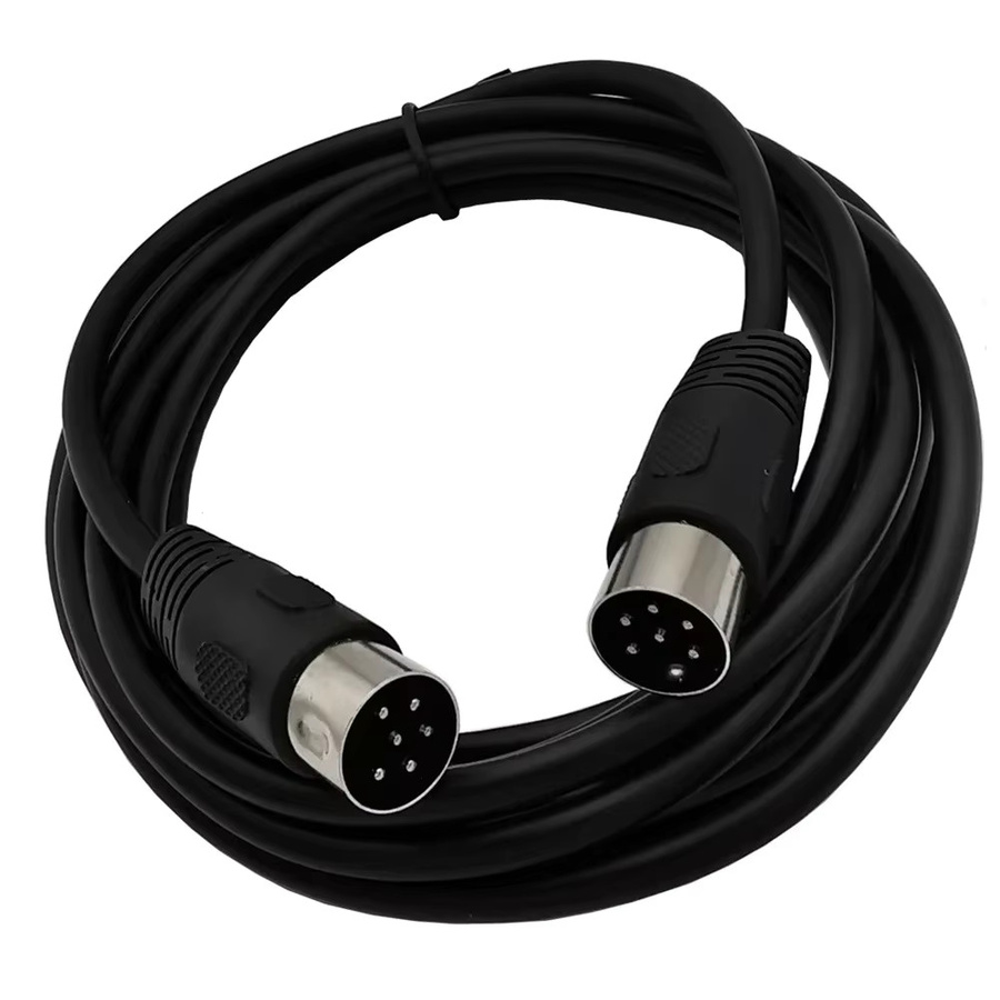 BSN 6-Pin DIN Audio- und Videokabel Stecker-Stecker/Stecker-Buchse in Schwarz - Bild 2