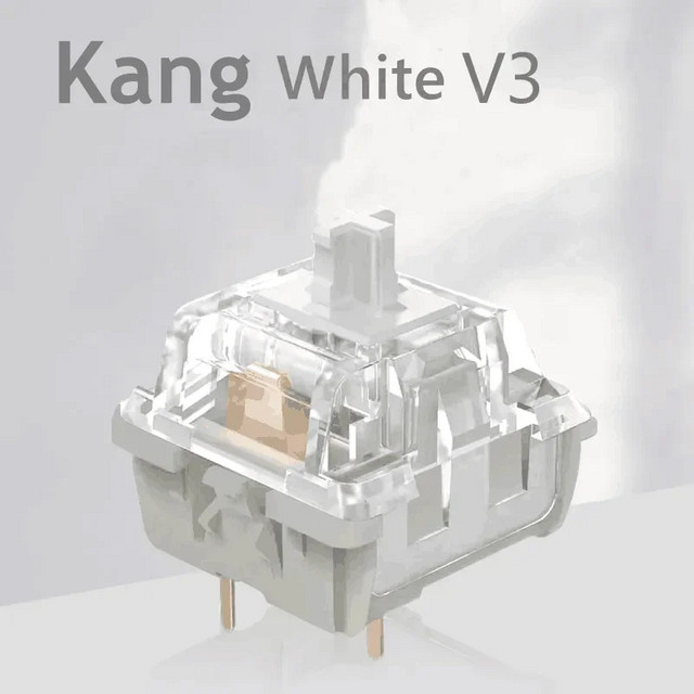 KTT Kang White V3 Mechanische Tastatur Schalter, Linearer 3-poliger Hot-Swap MX-Schalter mit Cherry RGB SMD Kompatibilität - Bild 1