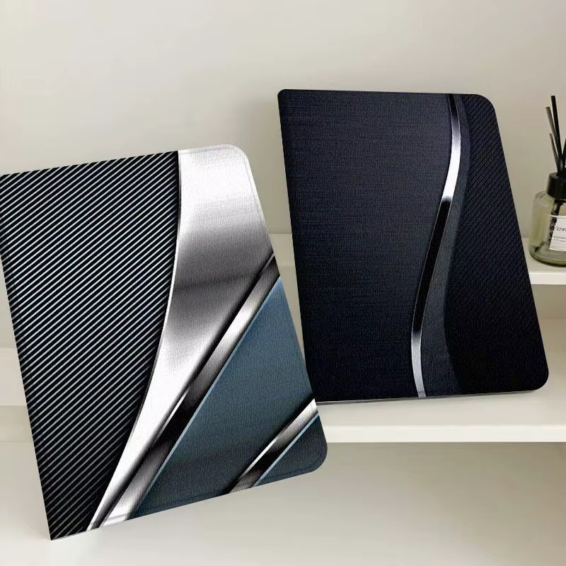 Luxuriöse Carbonfaser-Hülle für Apple iPad Pro und Air 13 Zoll, faltbare Tablet-Schutzhülle in Schwarz - Bild 3
