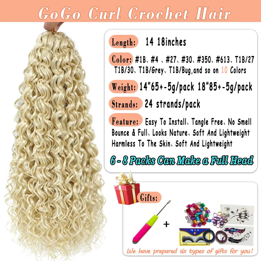 Bewill GoGo Curl Häkelhaar, Blond, Lockig, Synthetisch - Bild 2