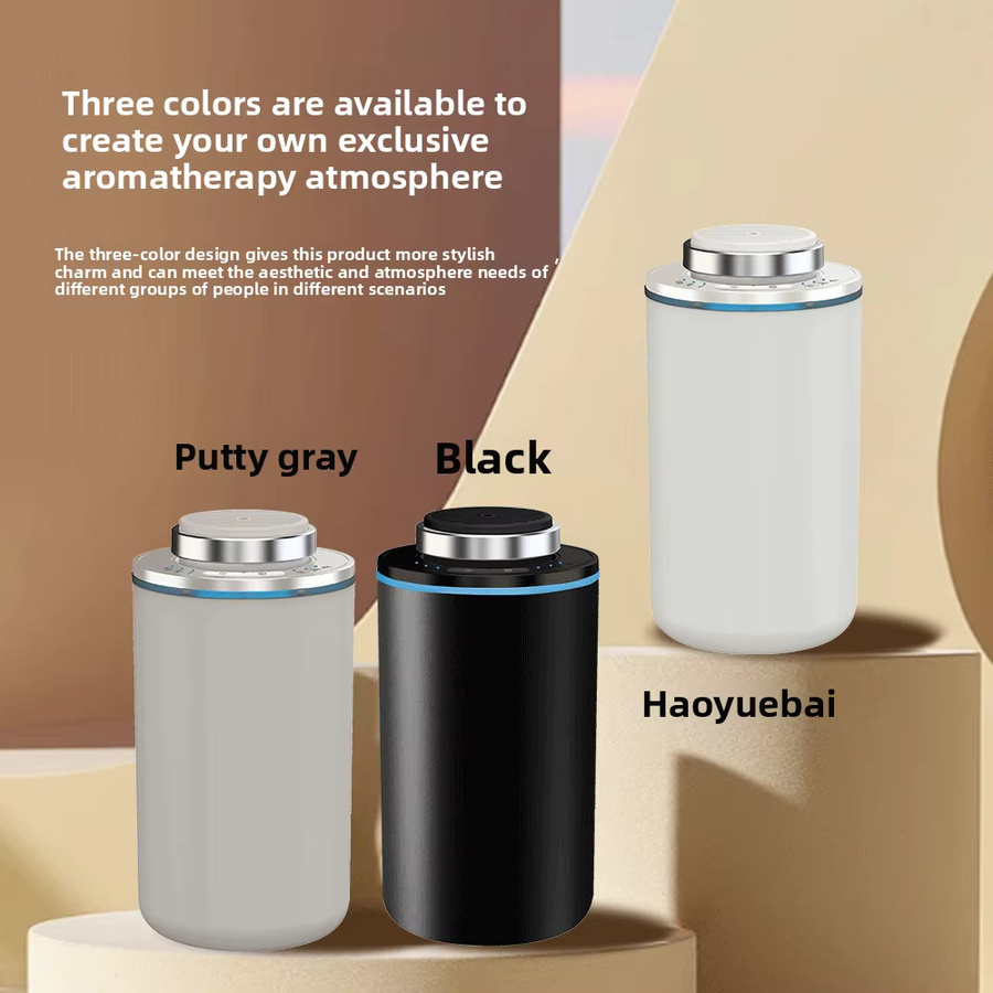 GRTCO Mini Wasserloser Auto-Aroma-Diffusor, USB wiederaufladbare tragbare Duftmaschine für Auto, Schlafzimmer und Spa, Schwarz oder Weiß - Bild 3