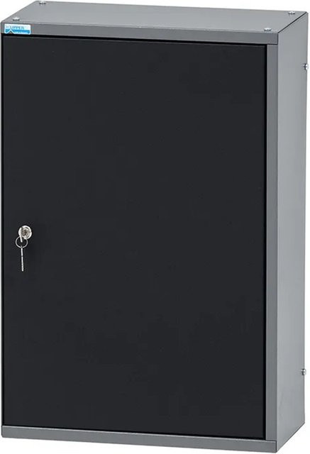 Küpper Hängeschrank eintürig mit 18 Sichtboxen in Schwarz-Hellgrau B/T/H: 60 x 40 x 20 cm - Bild 1