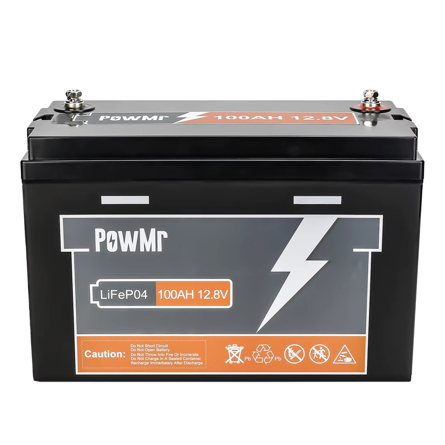 PowMr Lithium-Eisenphosphat Batterie 12,8V 100Ah in Schwarz mit BMS und Niedertemperaturheizung für Solaranlagen, Boote und mobile Stromversorgung - Bild 8