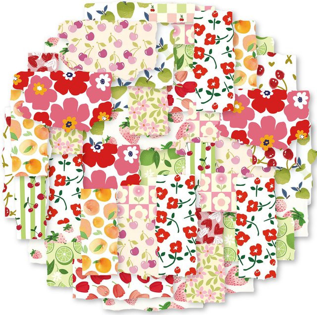 Etori Life Washi-Klebeband mit grünen Zweigen und roten Früchten, Breite: 60 mm, Länge: 2 m - Bild 1