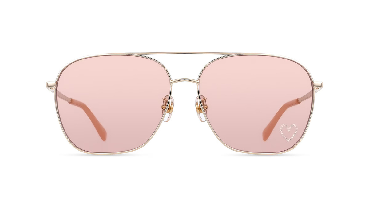 Stella McCartney SC40038U Sonnenbrille Pilot, Vollrand, Metall, Silber - Bild 1
