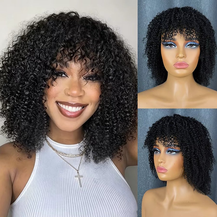 OYM HAIR Bob-Perücke, 100 % Echthaar, lockig, Damen - Bild 2