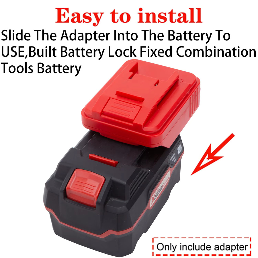 Adapter für Einhell Power X-Change und Ozito 18V Li-Ion Akkus auf Lidl Parkside X20V Li-Ion Akku in Rot - Bild 4