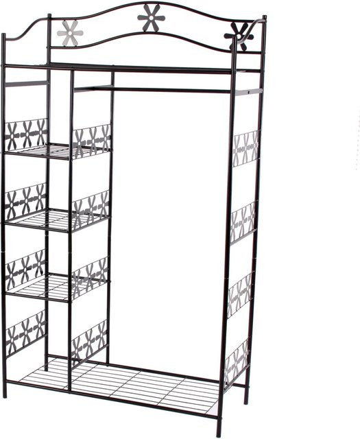 MCW Metall-Garderobe Genf in Schwarz, H x B x T: 172 x 100 x 43 cm - Bild 2