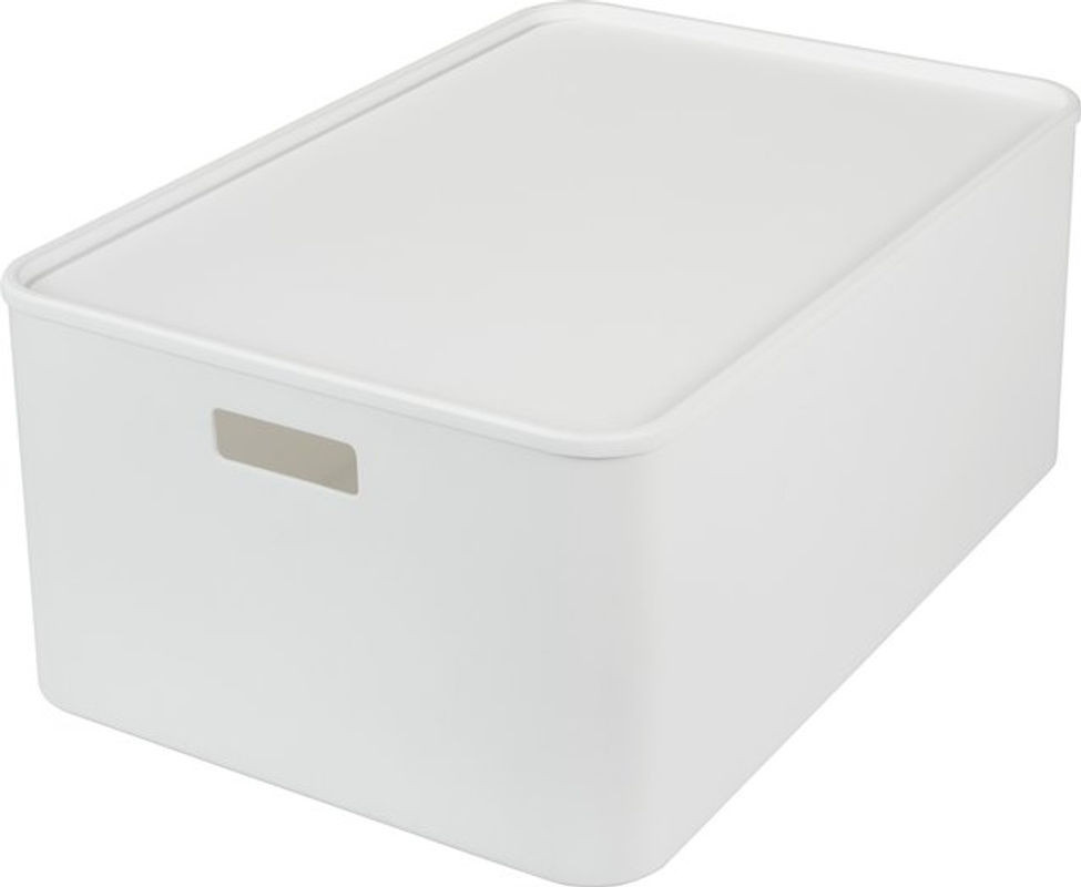 W5 Premium-Box mit Deckel aus Kunststoff in Weiß, rechteckig und minimalistisch - Bild 1