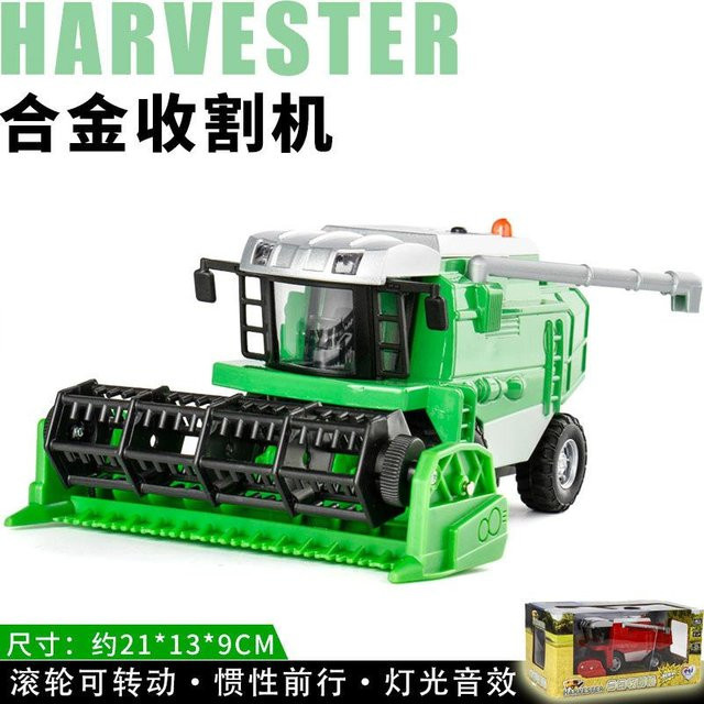 Kombinierte Mähdrescher Spielzeugauto Modell Landwirt Traktor, Grün, ab 4 Jahren - Bild 1