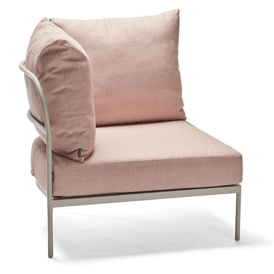 Stern Coco Loungeset 6-teilig in Greige mit Lychee Kissen aus 100% Polyacril und Teakholz - Bild 2
