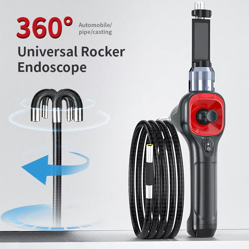 LAFOCH Gelenkendes Endoskop mit 6,2 mm Sonde und 4-Wege-Inspektionskamera, 6 LEDs, Schwarz - Bild 3